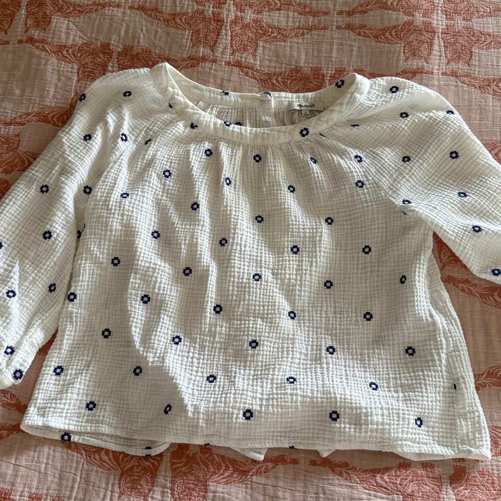 Madewell Peasant blouse Size M